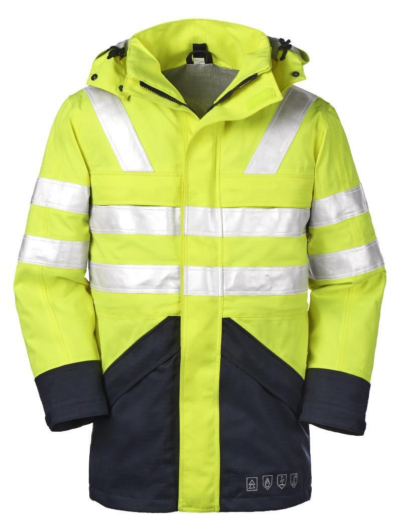 Multinorm Warnschutz-Jacke "Edmonton" leuchtgelb/navy Größe  XX L