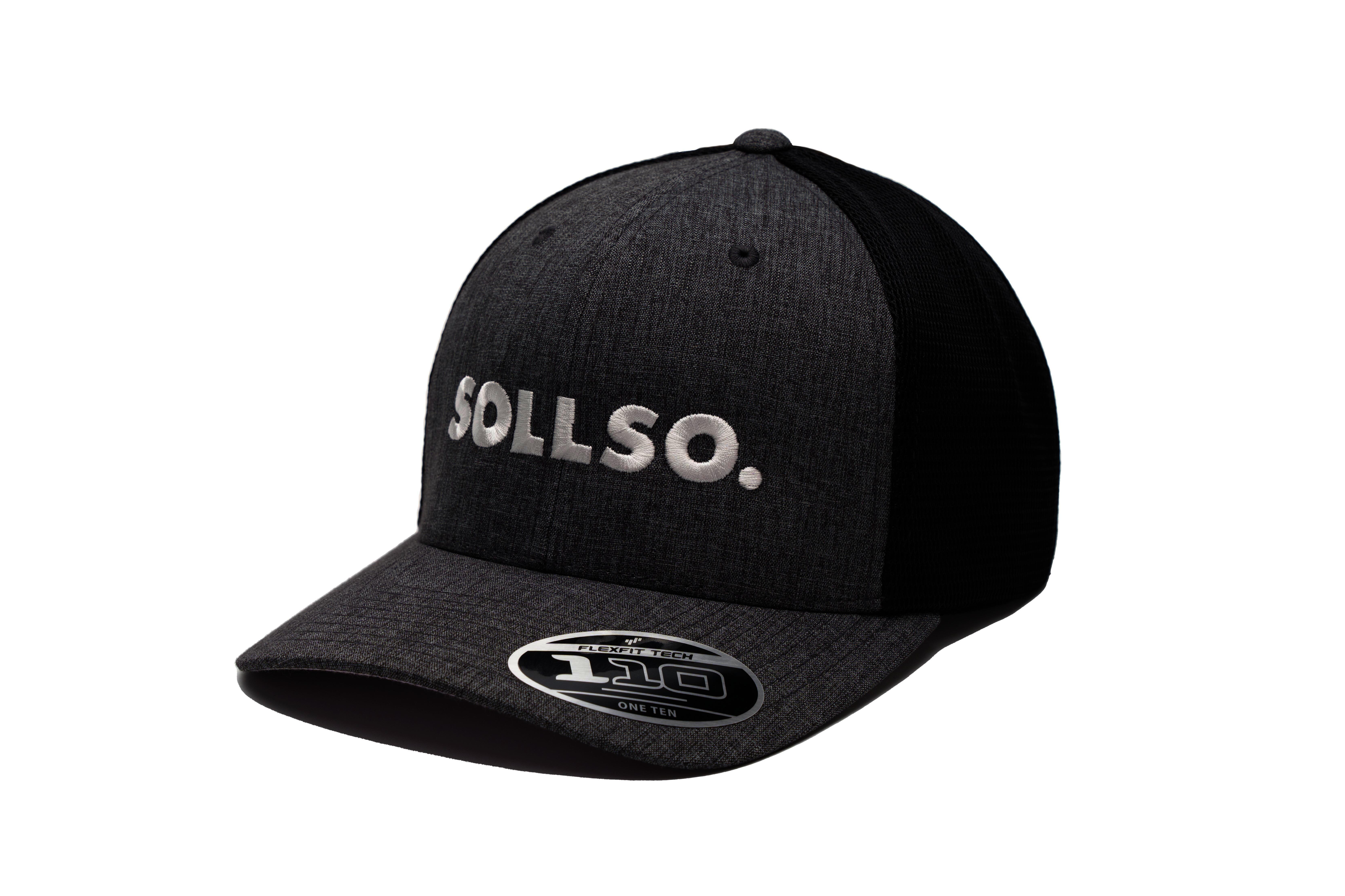 SOLLSO. Mesh 2-Tone Cap, Charcoal-Black
