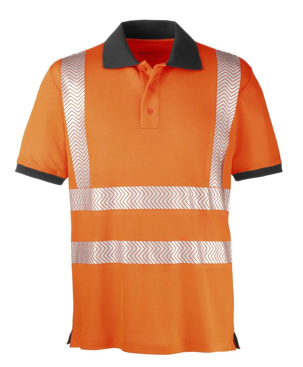 4PROTECT® Warnschutz Polo-Shirt ORLANDO, UV-Schutz, leuchtorange, Gr.6XL