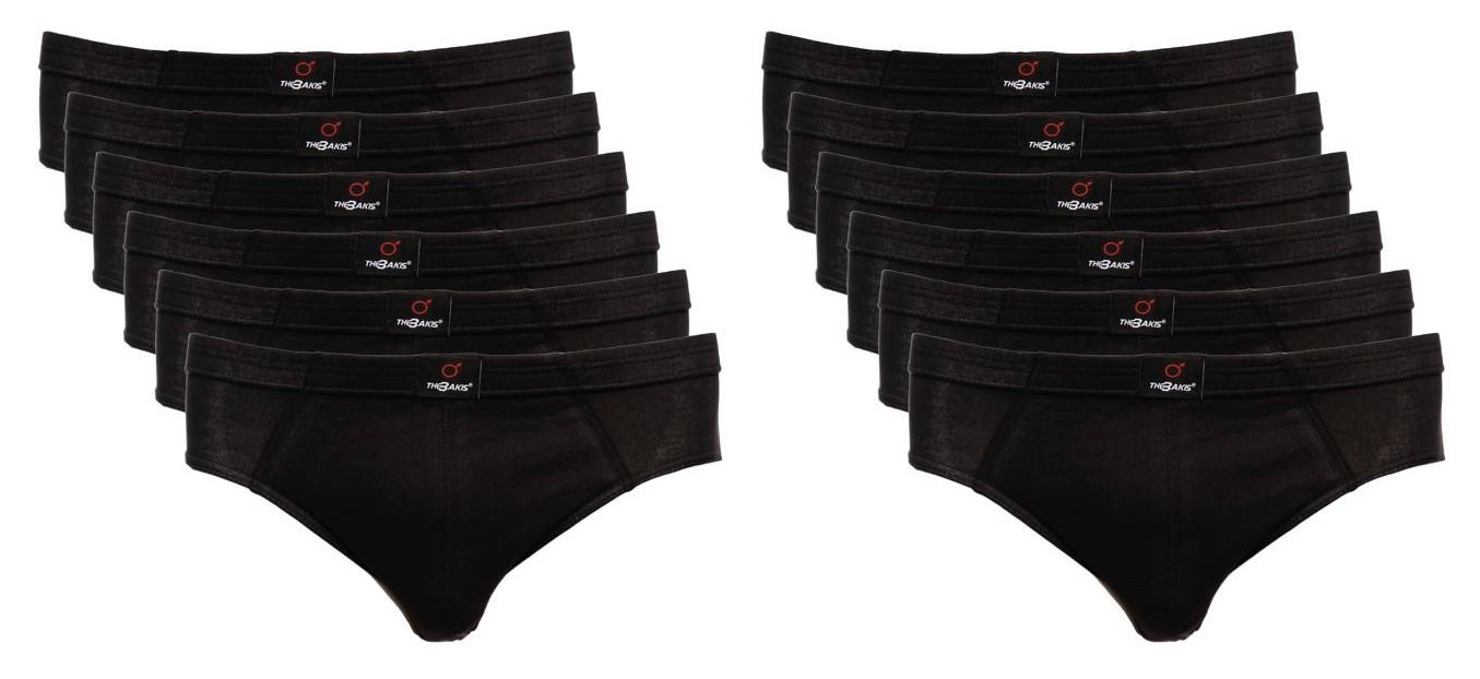 The BAKIS Herren Sportslip, 4 x 3er Pack, schwarz, Größe 6