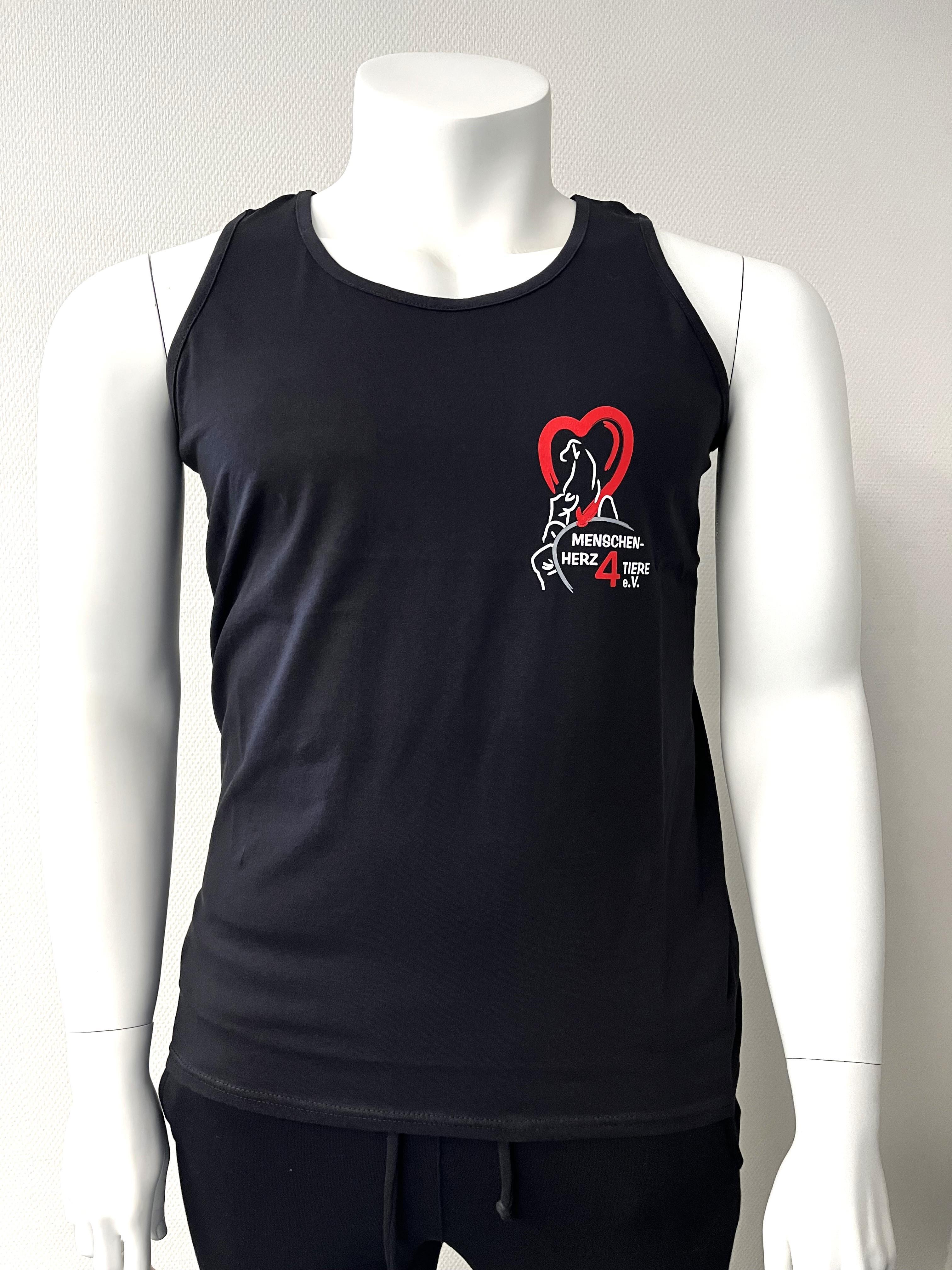 Damen Tank Top "Menschen Herz 4 Tiere e.V." by SOLLSO., schwarz,, Gr.S