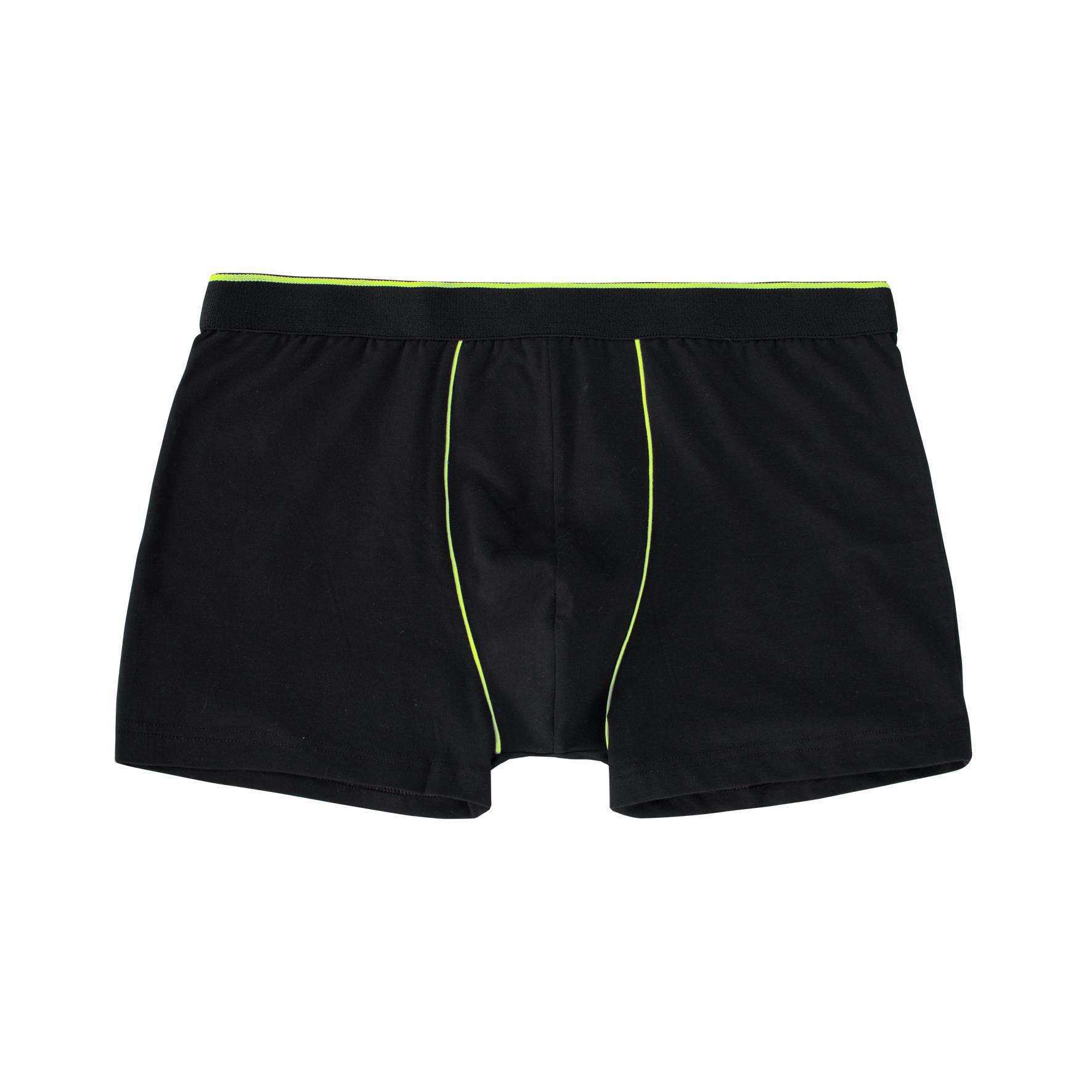 Herren Pants 27439, Schwarz mit versch. farbigen Paspeln, 4er-Pack, Gr.8