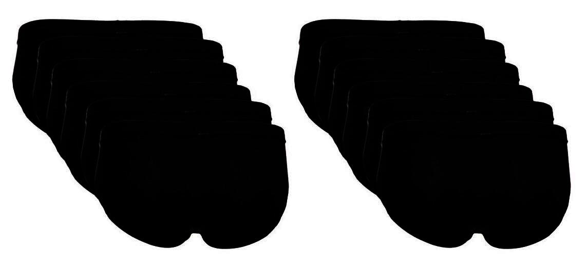 The BAKIS Herren Sportslip, 4 x 3er Pack, schwarz, Größe 6