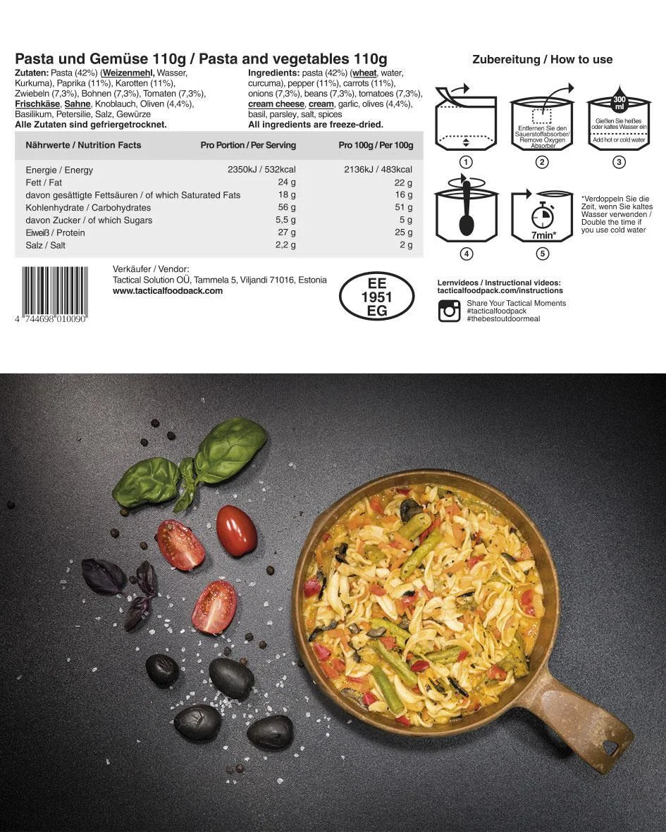 Tactical Foodpack® "Pasta mit Gemüse"