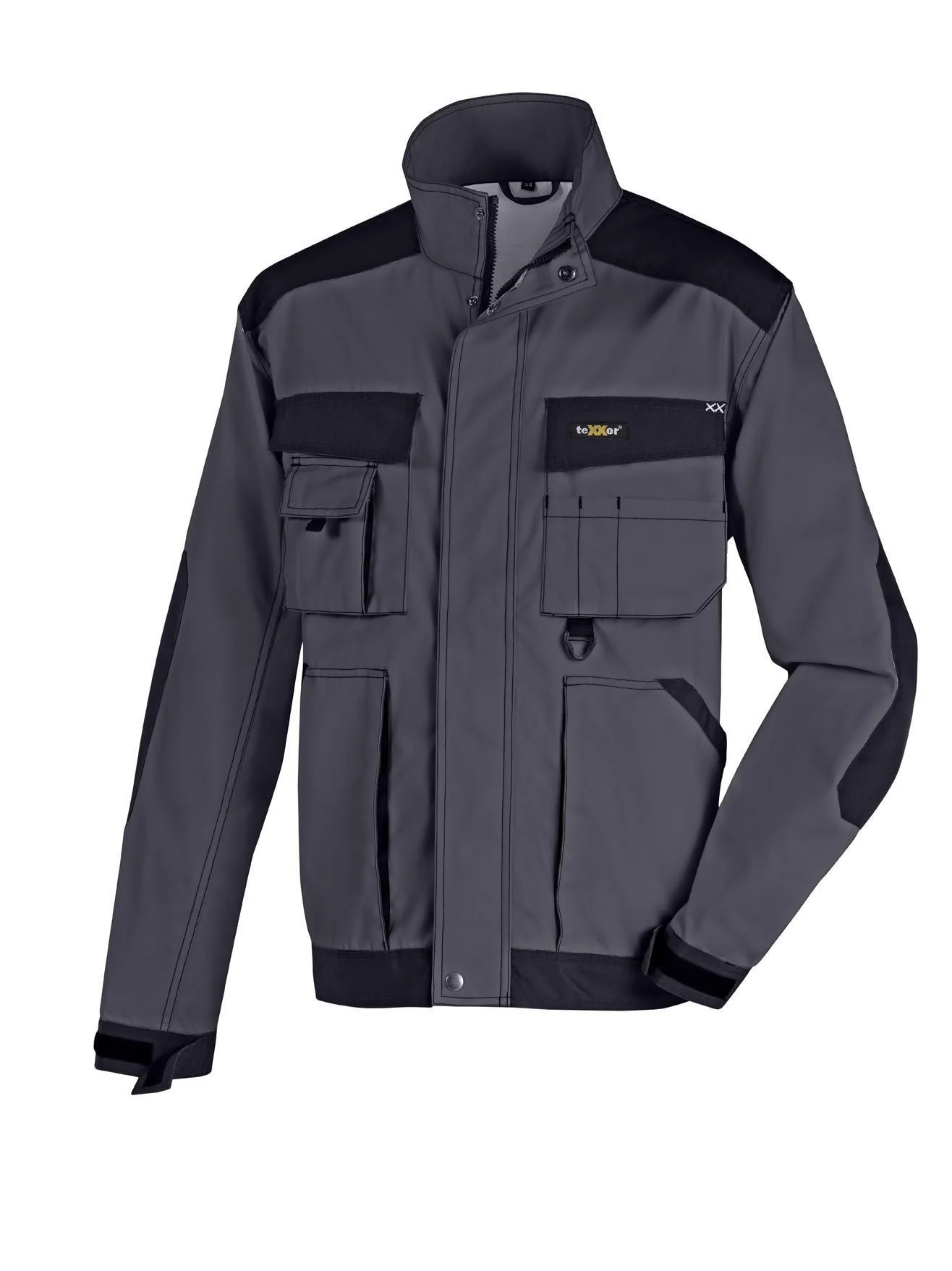 teXXor Canvas Bundjacke "Antigua" (270 g/m) grau/schwarz