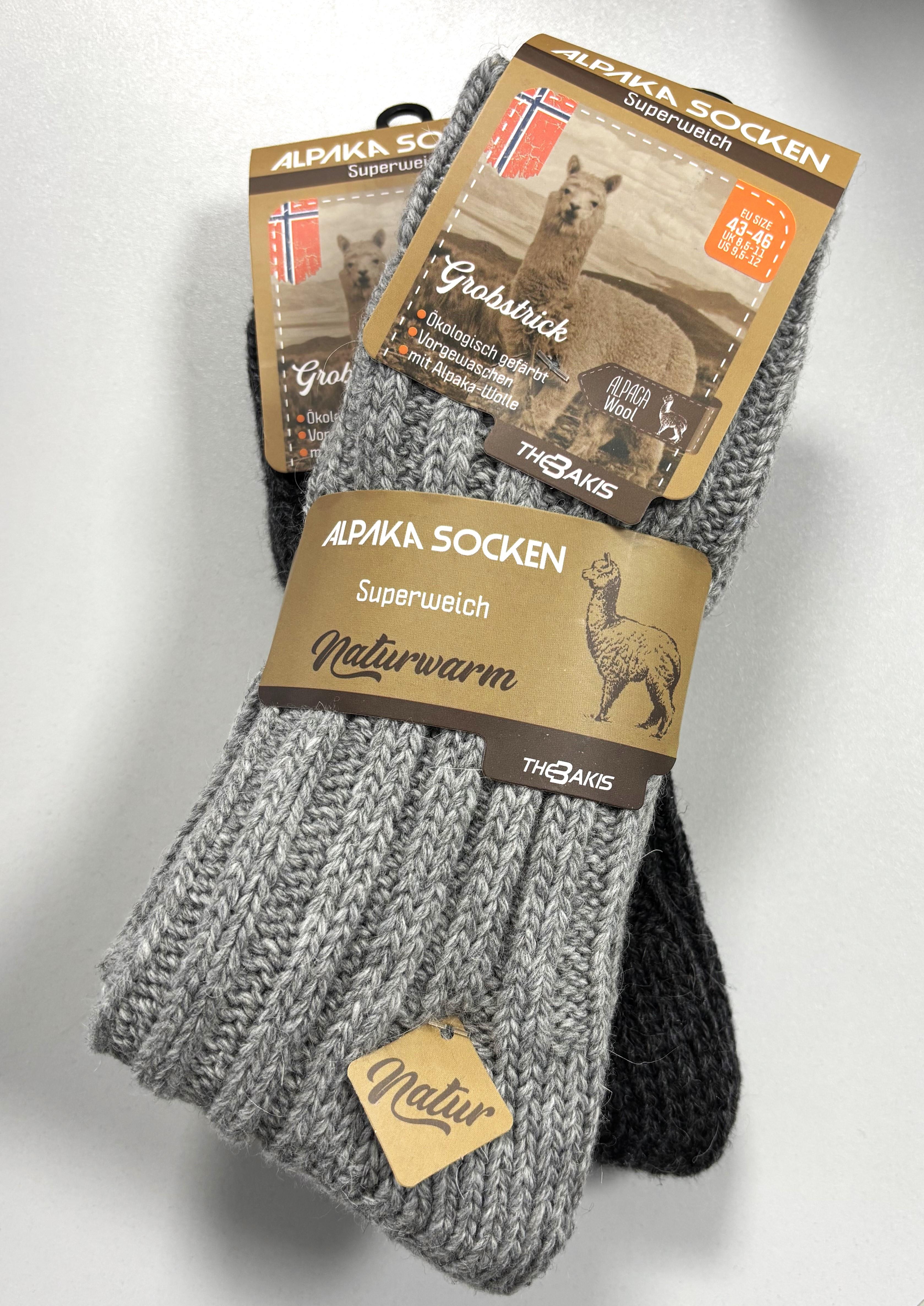 ALPAKA-Socken, Grau/Anthrazit, Art. 9018, 2er-Pack, Gr.39/42