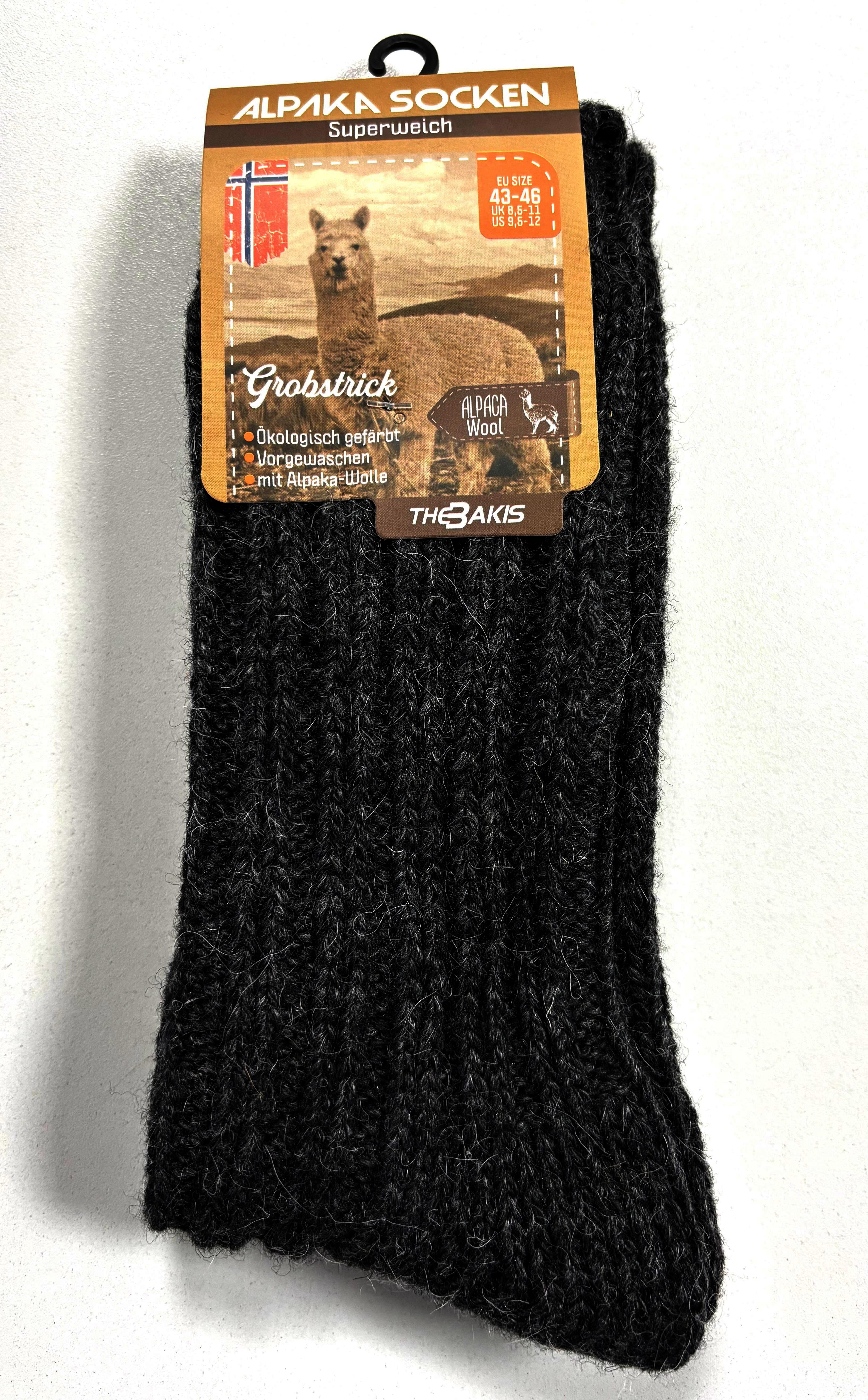 ALPAKA-Socken, Grau/Anthrazit, Art. 9018, 2er-Pack, Gr.43/46