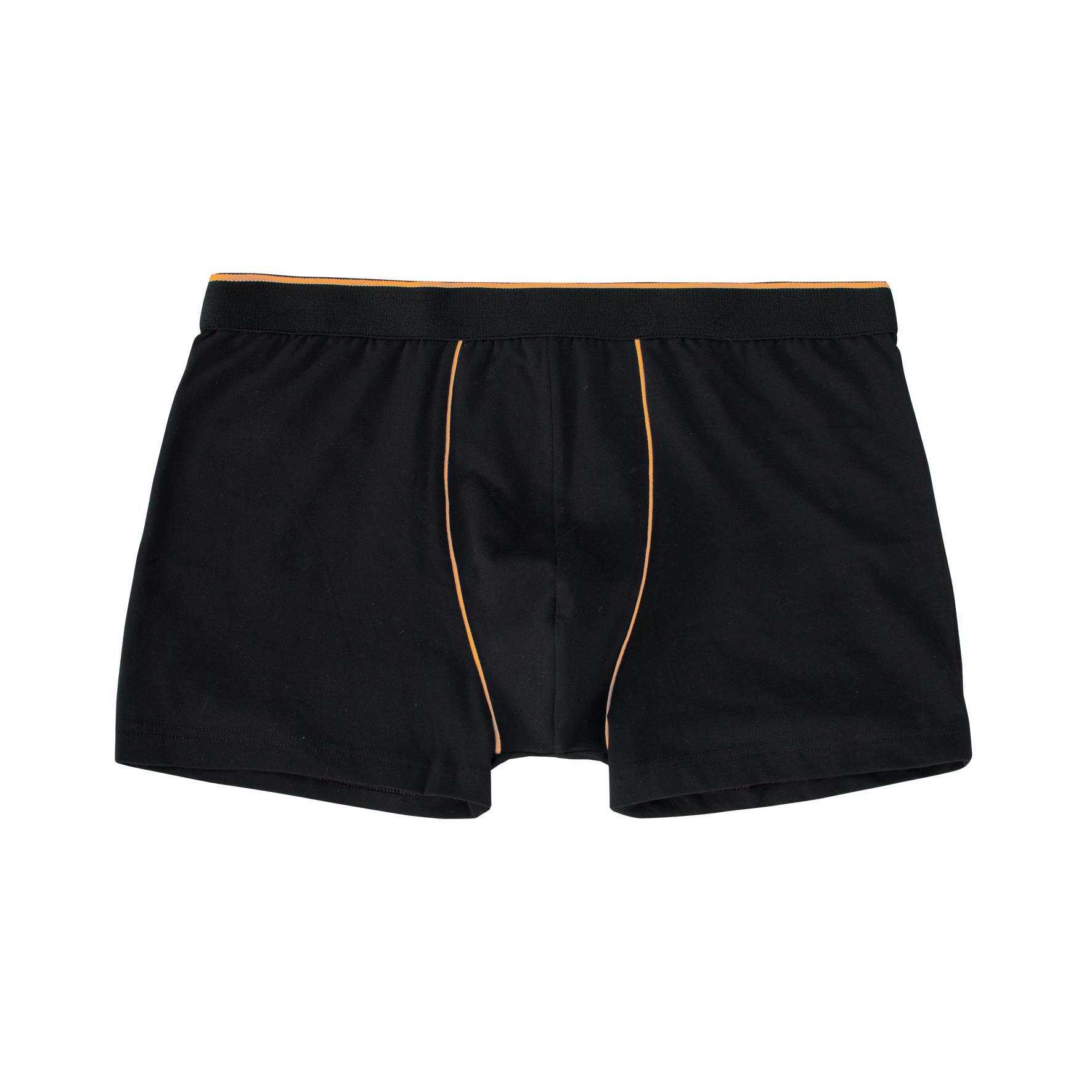 Herren Pants 27439, Schwarz mit versch. farbigen Paspeln, 4er-Pack, Gr.8