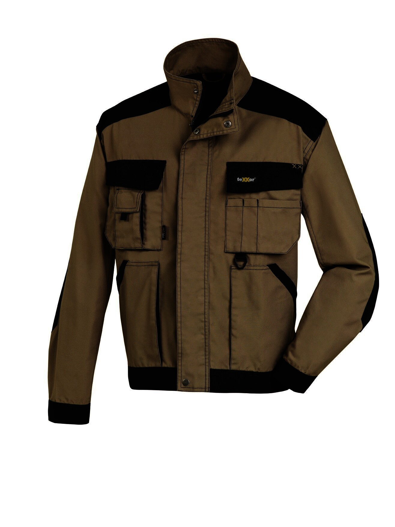 teXXor Canvas Bundjacke "Antigua" (270 g/m) khaki/schwarz