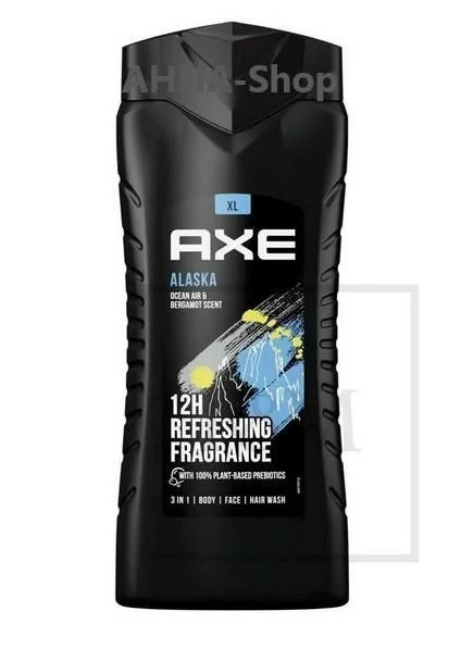 4er-Pack AXE 3 in 1 Duschgel Alaska, 4x250ml