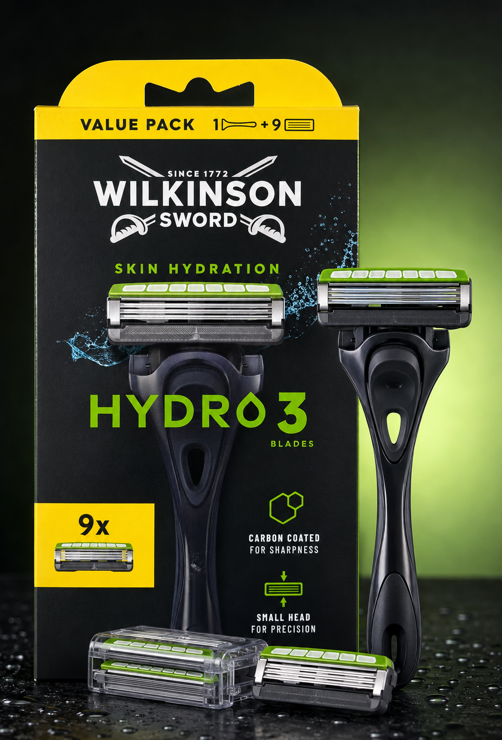 Wilkinson Hydro 3 Skin Protection Rasierer + 9 Ersatzklingen