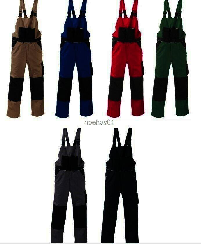 Canvas-Latzhose (320 g/m²) „AMAZONAS” Farbe khaki/schwarz, Größe 54