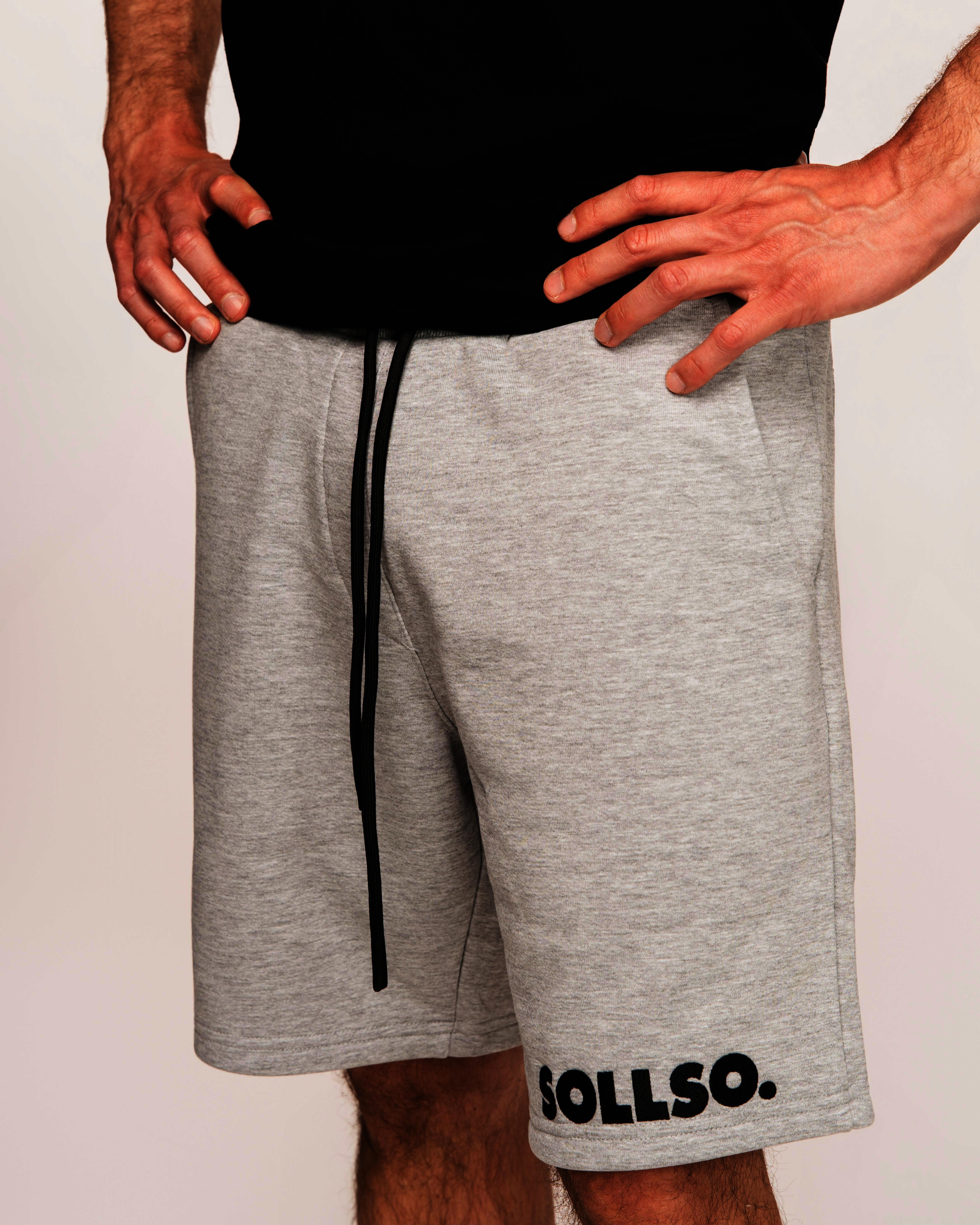Sweatshorts „SOLLSO.“, Grau Melliert, Gr.L