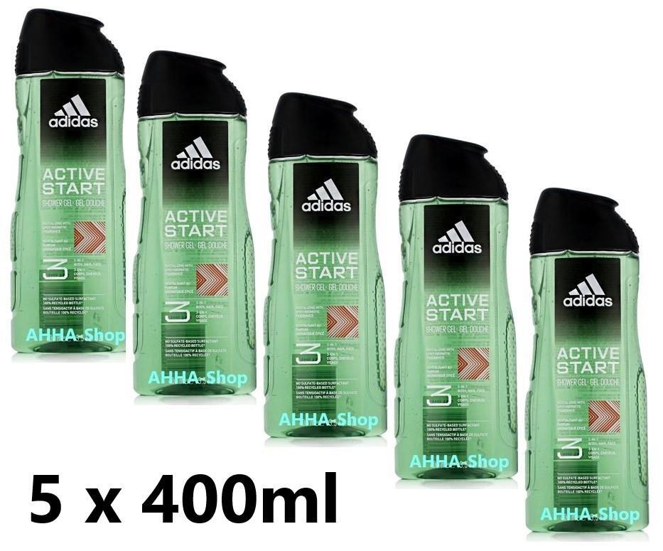 Adidas Men 3 in 1 Duschgel „Active Start“ 5 x  400 ml
