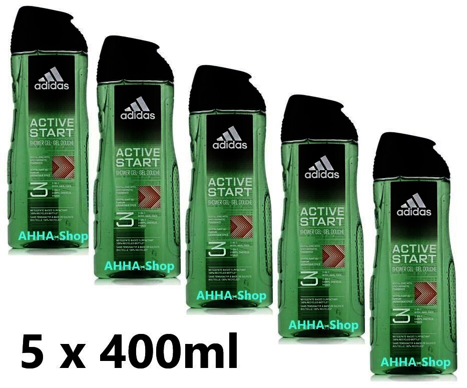 Adidas Men 3 in 1 Duschgel „Active Start“ 5 x  400 ml