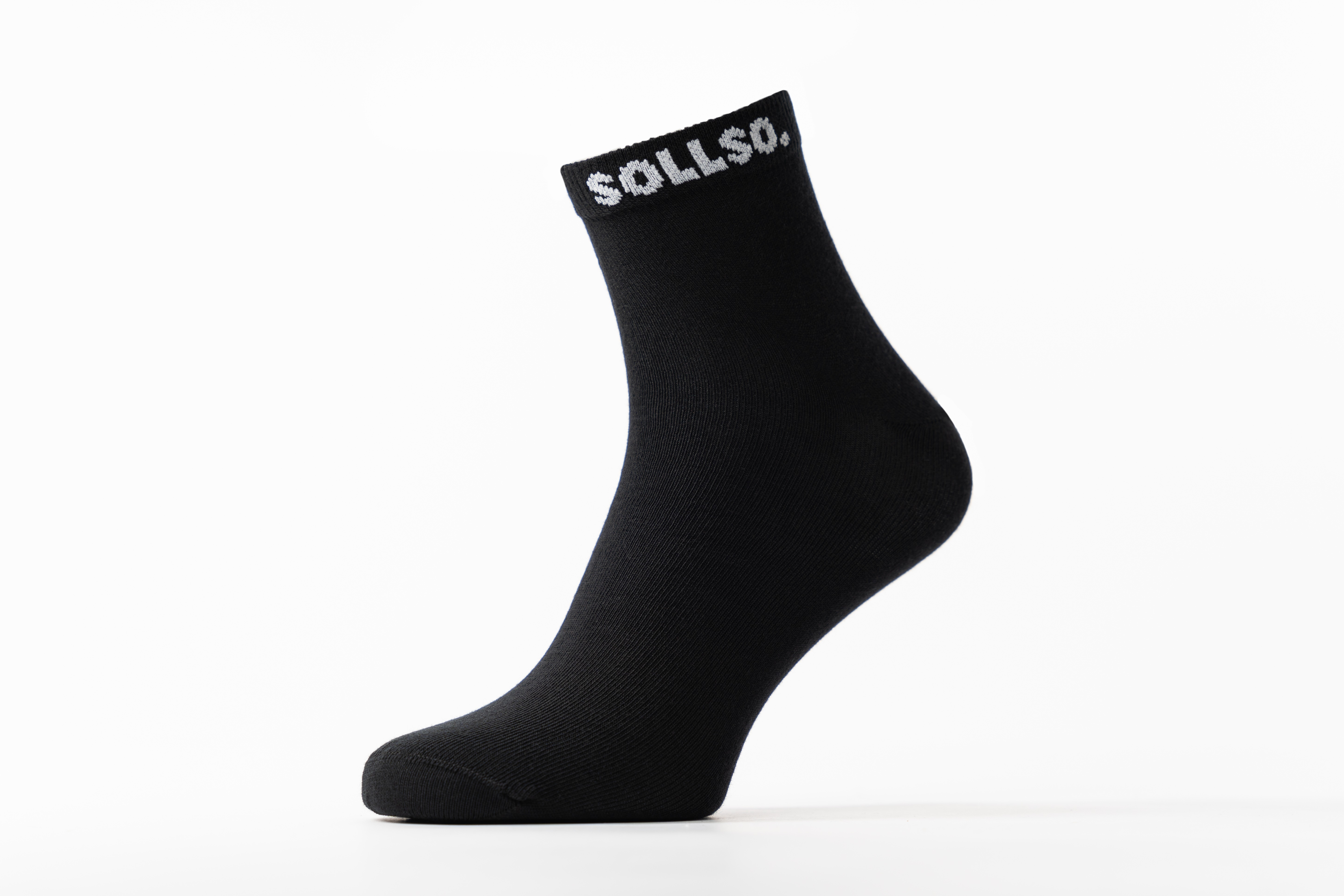 SOLLSO. Herren Sneakersocke, Farbe Schwarz, Größe 39-42, 5 Paar