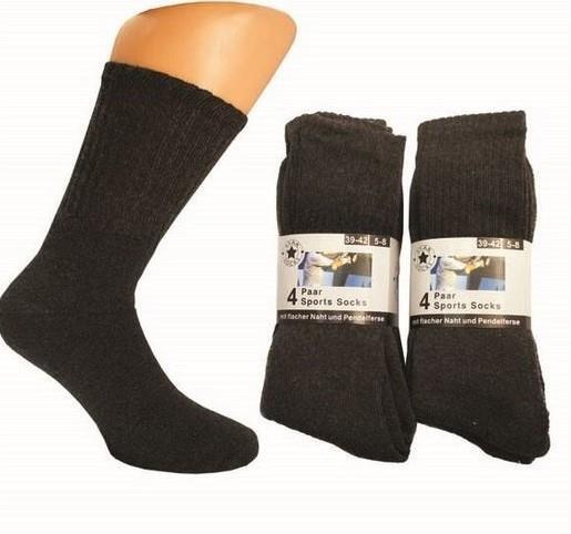Tennissocken, Sportsocken 9035, Damen/Herren, schwarz, 5 x 8er-Pack, Gr.43/46