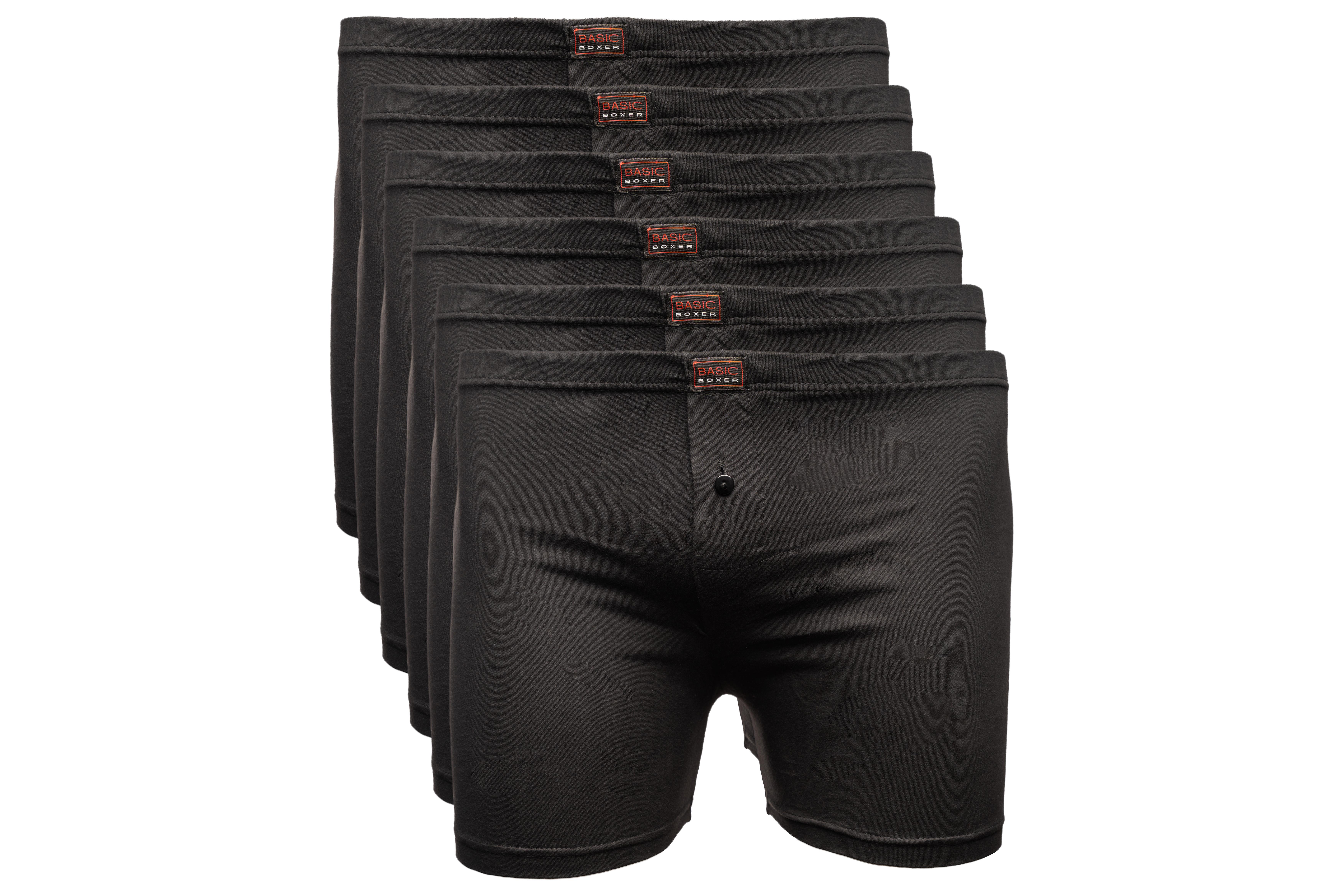 The BAKIS Herren Boxer Short, 2 x 3er Pack, schwarz, Größe 7