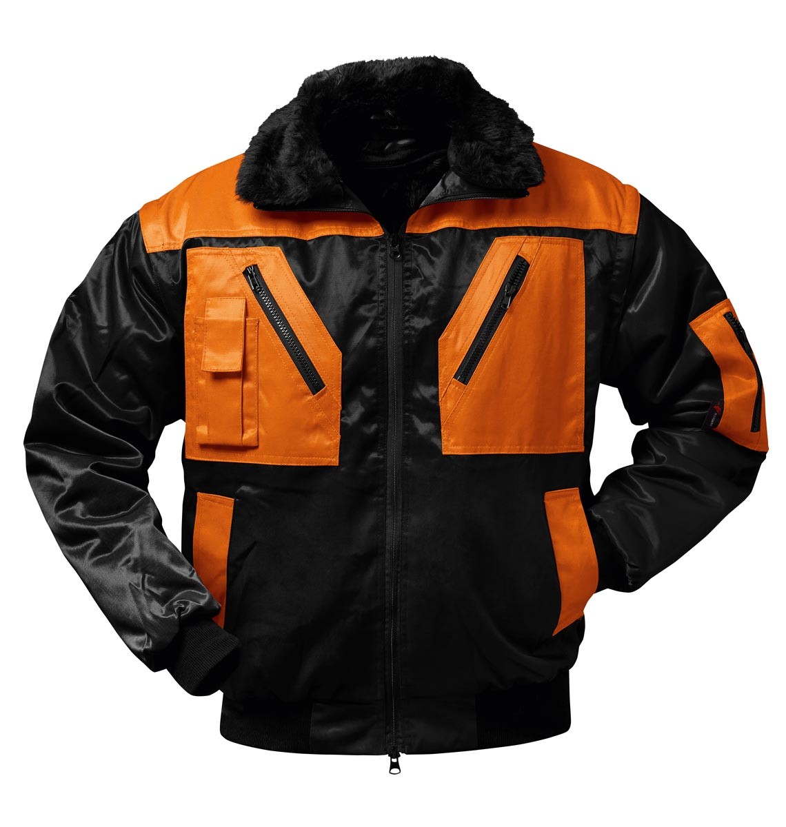 Norway Pilotenjacke/ Arbeitsjacke 4 in 1 Jacke schwarz/orange, Gr.L Norway Pilotenjacke/ Arbeitsjacke 4 in 1 Jacke schwarz/orange, Gr.L