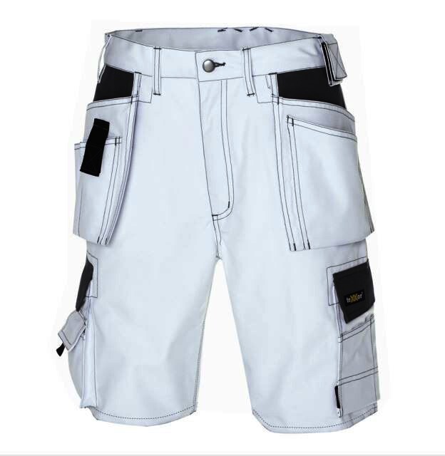teXXor Canvas Shorts "Bermuda", kurze Berufshose, weiß / grau, Gr.60