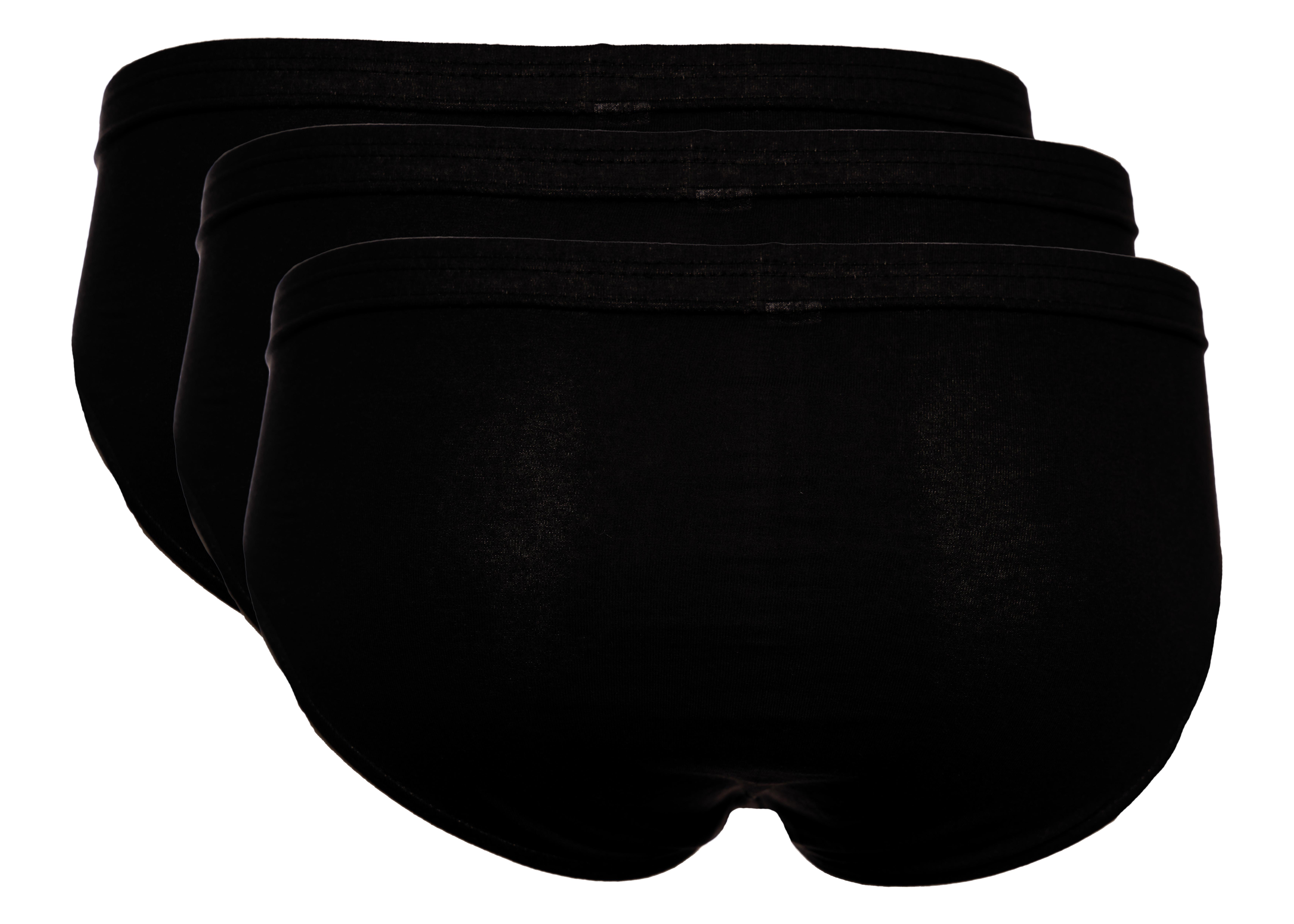 The BAKIS Herren Sportslip, 3er Pack, schwarz, Größe 9