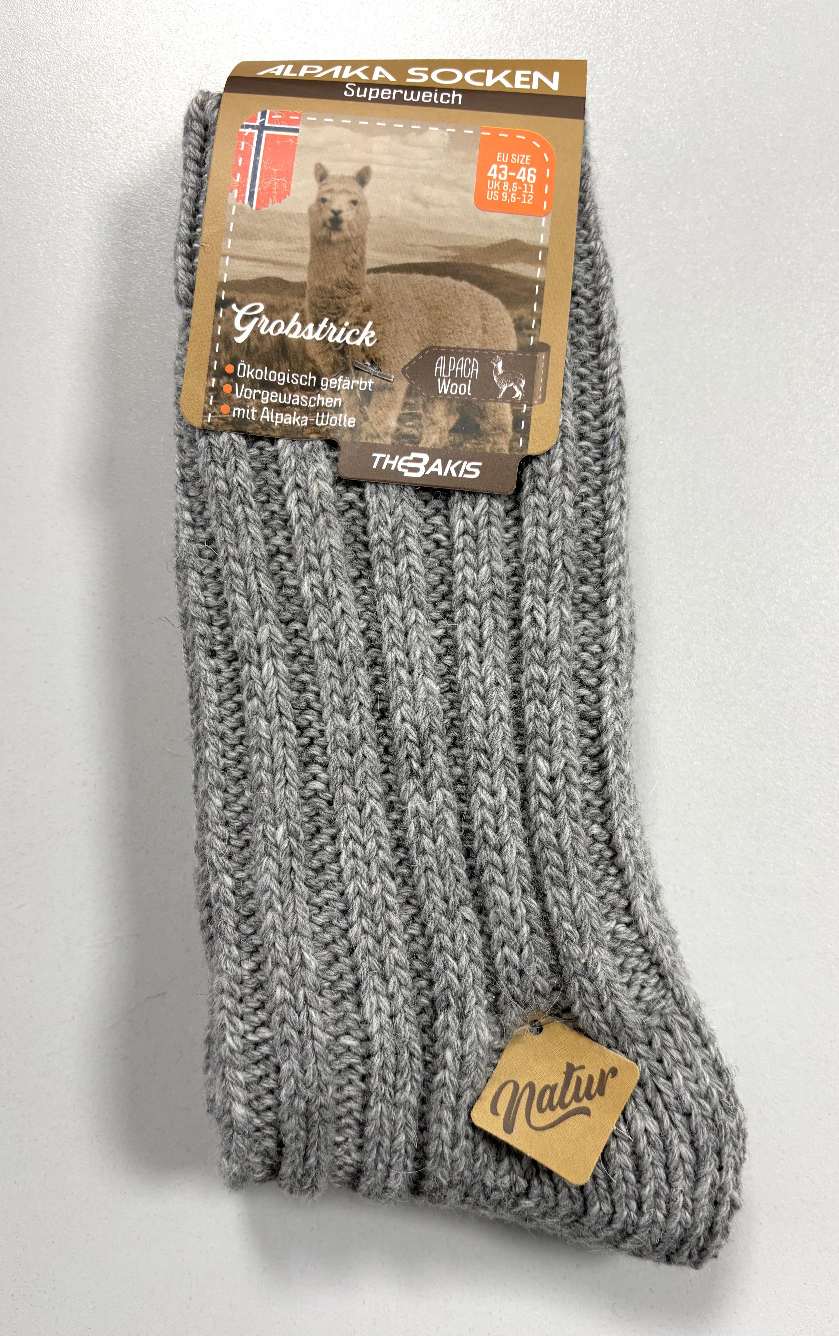 ALPAKA-Socken, Grau/Anthrazit, Art. 9018, 2er-Pack, Gr.39/42