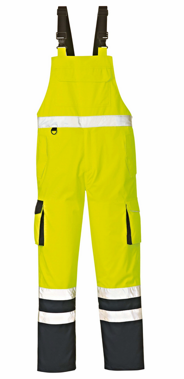 4PROTECT® Warn-Wetterschutz-Latzhose CHICAGO, leuchtgelb, Gr.3XL