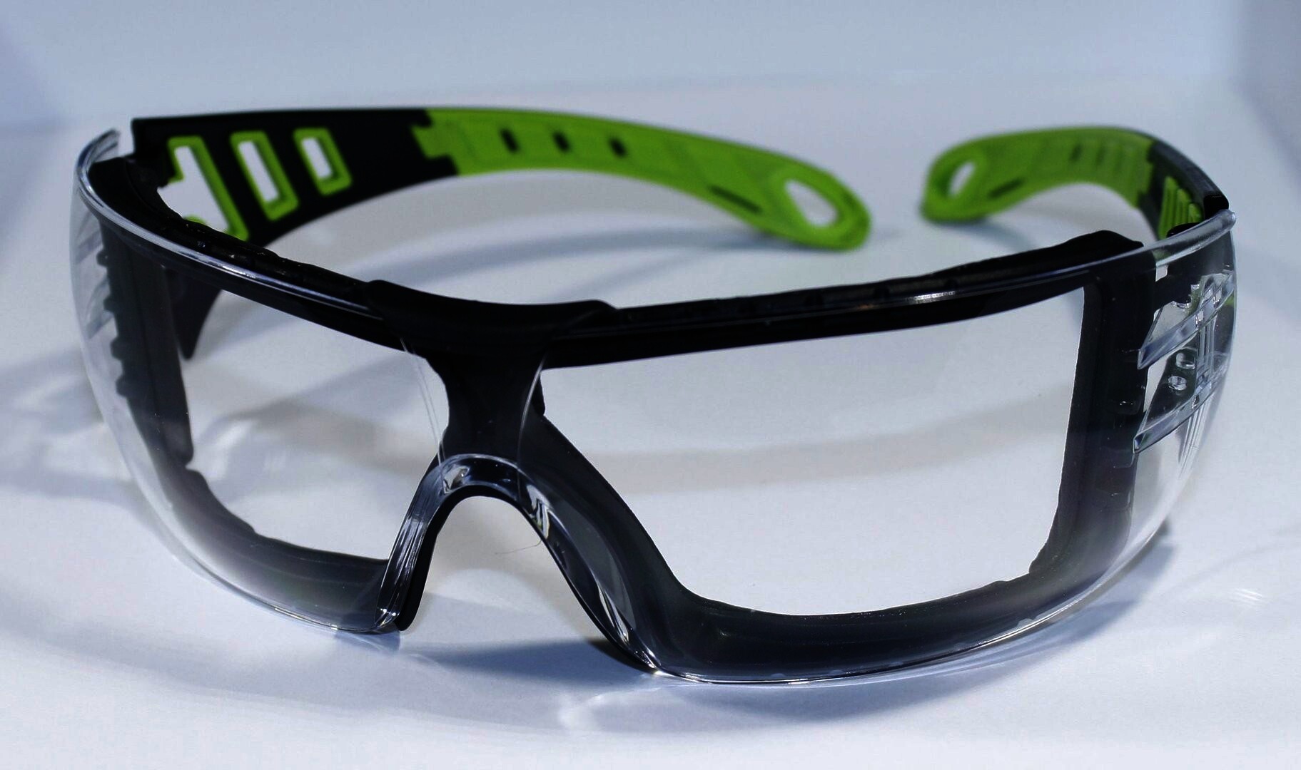 Tector® 4159 Schutzbrille - klar, mit Erweiterungskit, Schwarz/Grün