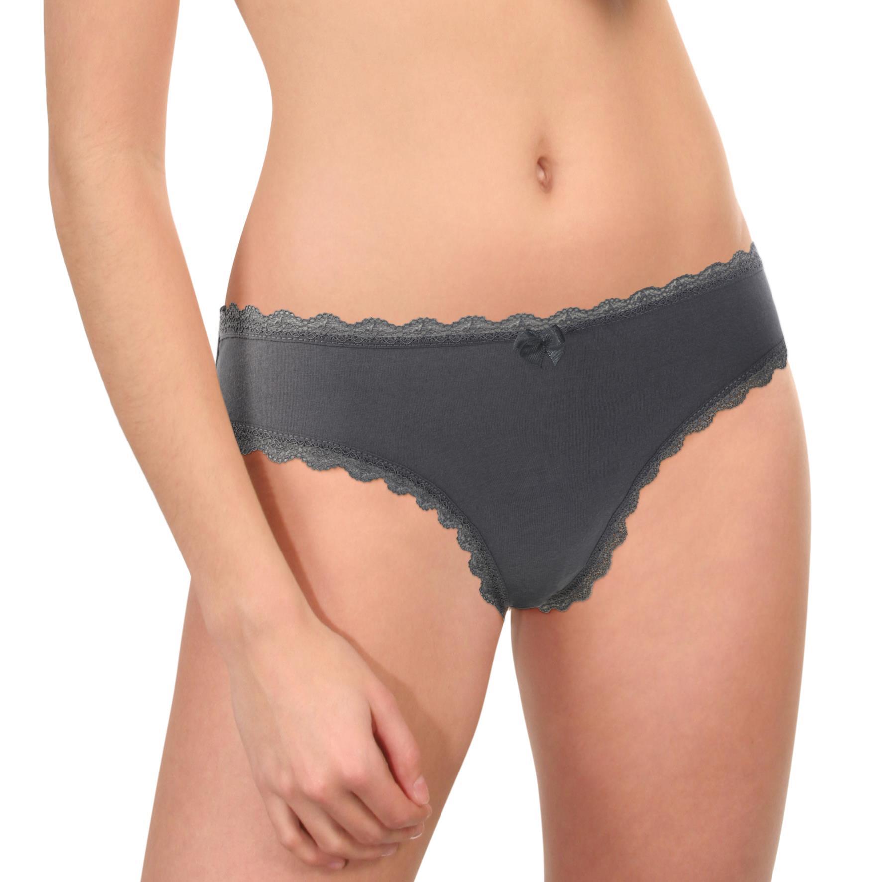 Damen Bikinislip 18123, Spitze, Pack 3, Gr. 44/46, 2er-Pack