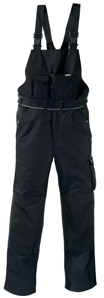 Canvas-Latzhose (320 g/m²) „AMAZONAS” Farbe schwarz/schwarz Größe 24