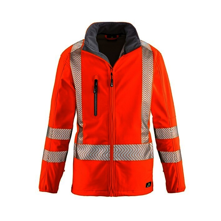 Warnschutz-Softsh.jacke TYLER, leuchtorange, Gr.M