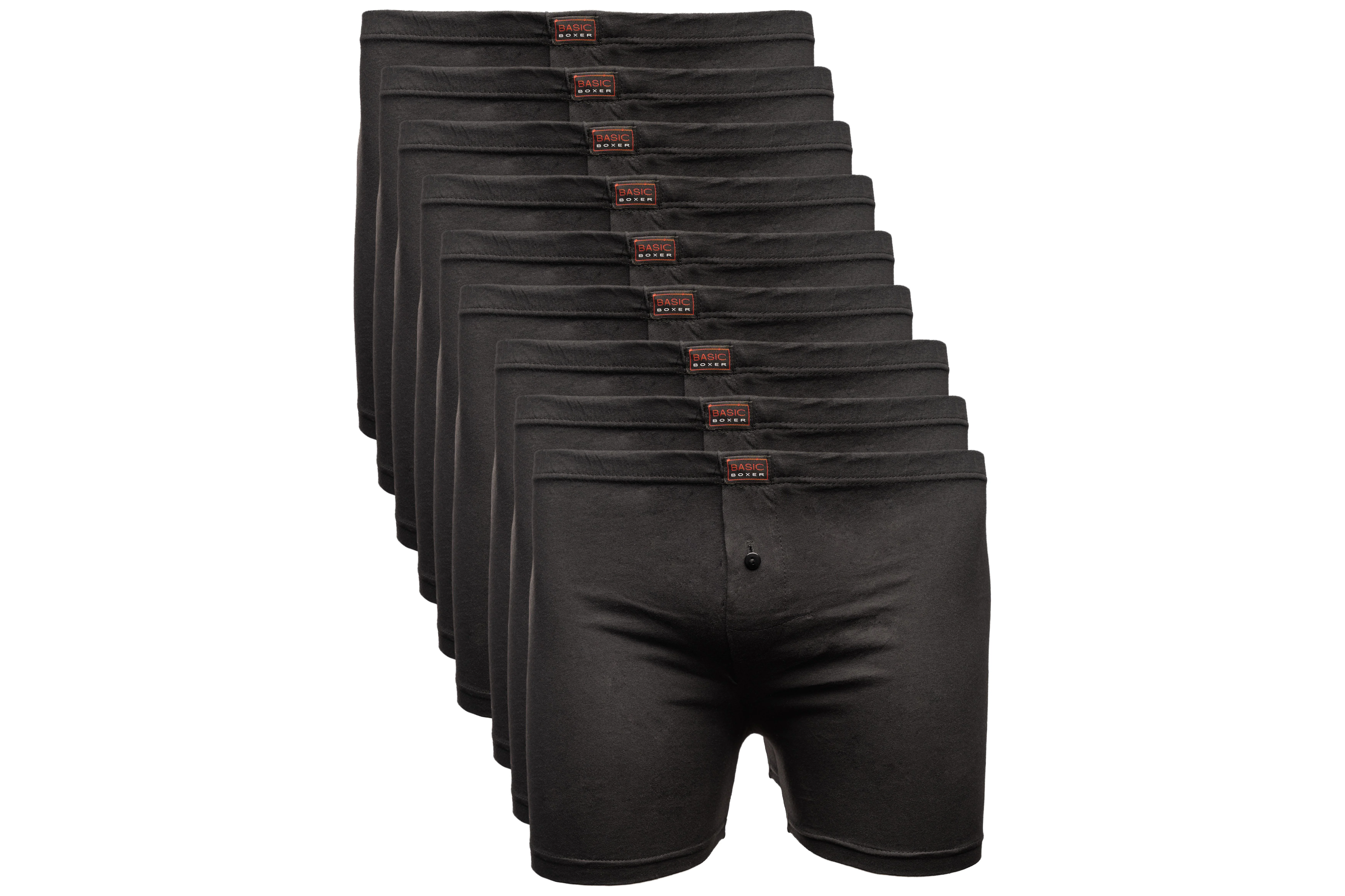 The BAKIS Herren Boxer Short, 3 x 3er Pack, schwarz, Größe 7