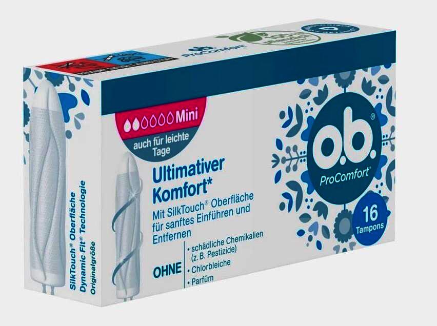 o.b. Tampon Pro Comfort Mini
 5 x 16 Stück Packung