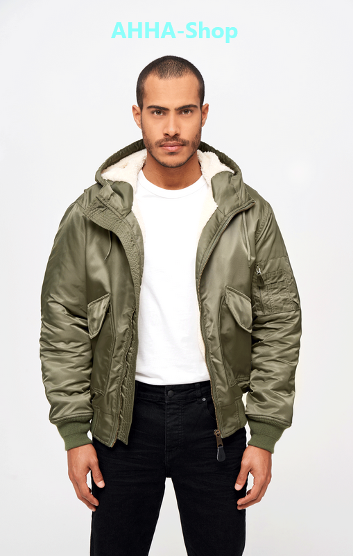 Brandit CWU Jacket hooded oliv, Größe 4XL