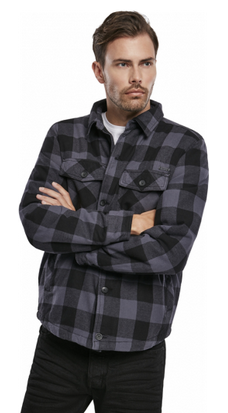 Brandit Lumberjacket schwarz/grau, Größe XXL