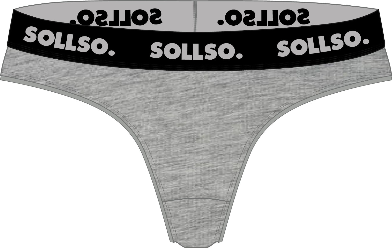 Damen Tanga, Bambusviskose, 3er-Pack, Schwarz/Weiß/Grau, Gr.XL