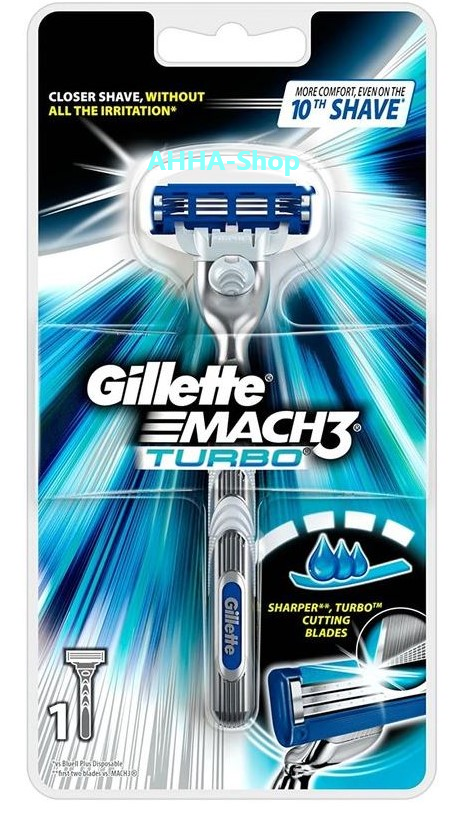 Gillette Mach3 TurboRasierer mit 1 Klinge