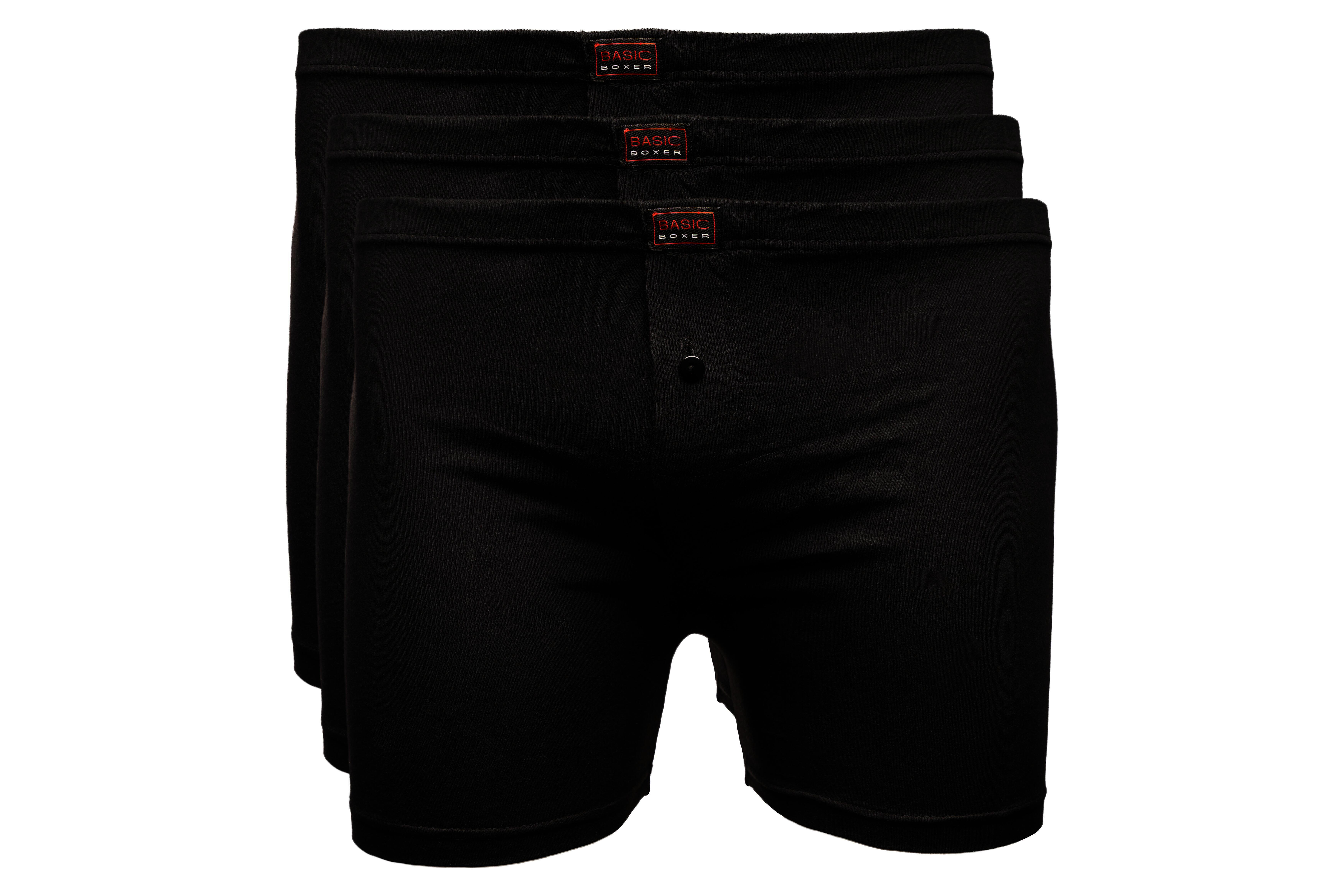 The BAKIS Herren Boxer Short, 3er Pack, schwarz, Größe 5