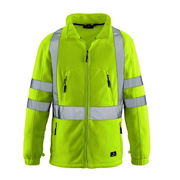 Fleece-Jacke SEATTLE, leuchtgelb, Gr.L