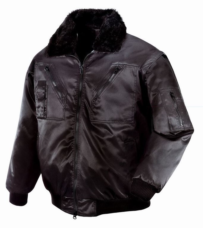 teXXor Piloten Oslo Arbeitsjacke mit abnehmbaren Ärmeln, M, schwarz, 4176 