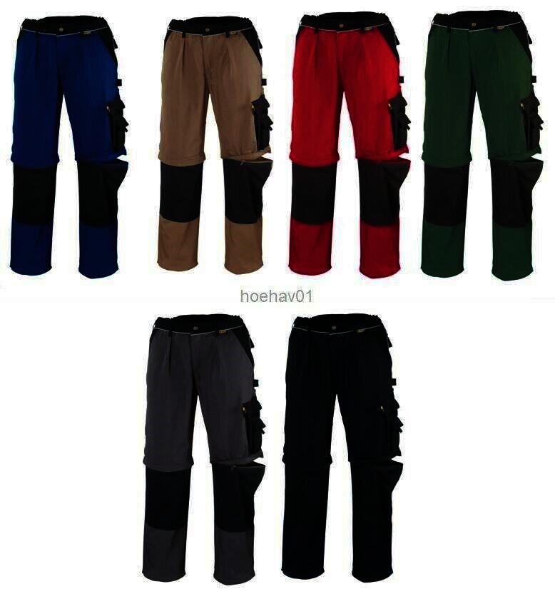 "2-in-1" Canvas-Bundhose (320 g/m²) „TOBAGO”  Farbe: khaki/schwarz Größe 54