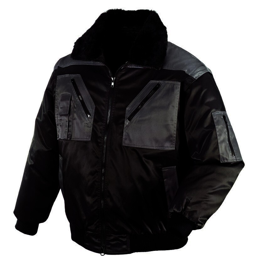 teXXor Piloten Oslo Arbeitsjacke mit abnehmbaren Ärmeln schwarz/grau, 4170
