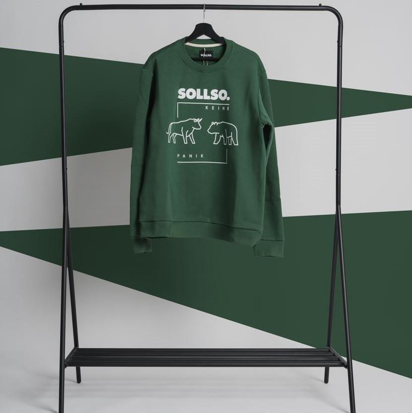 SOLLSO. Sweatshirt „Bull - Bear“, Farbe Jungle Green, Größe 8XL