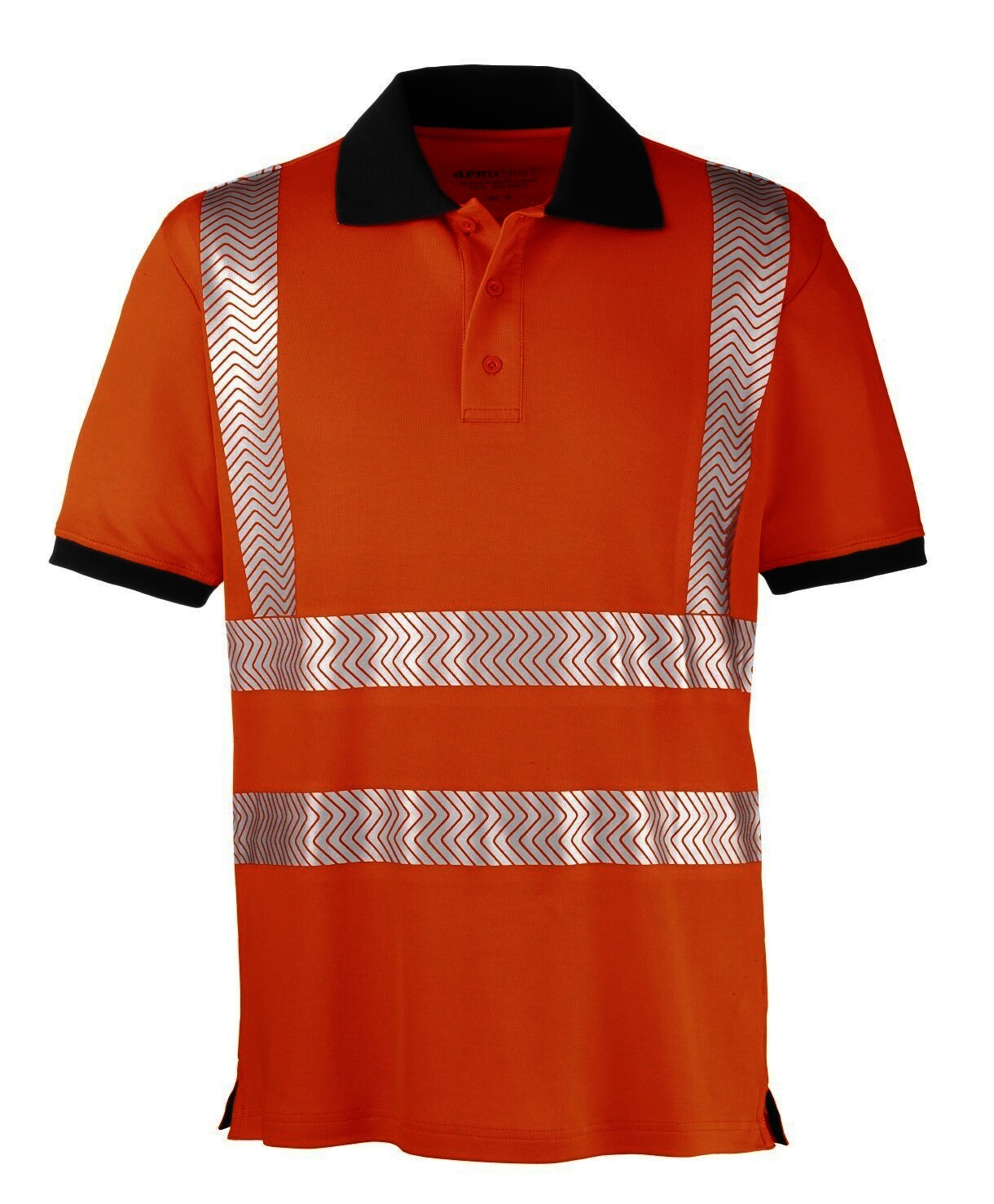 4PROTECT® Warnschutz Polo-Shirt ORLANDO, UV-Schutz, leuchtorange, Gr.M