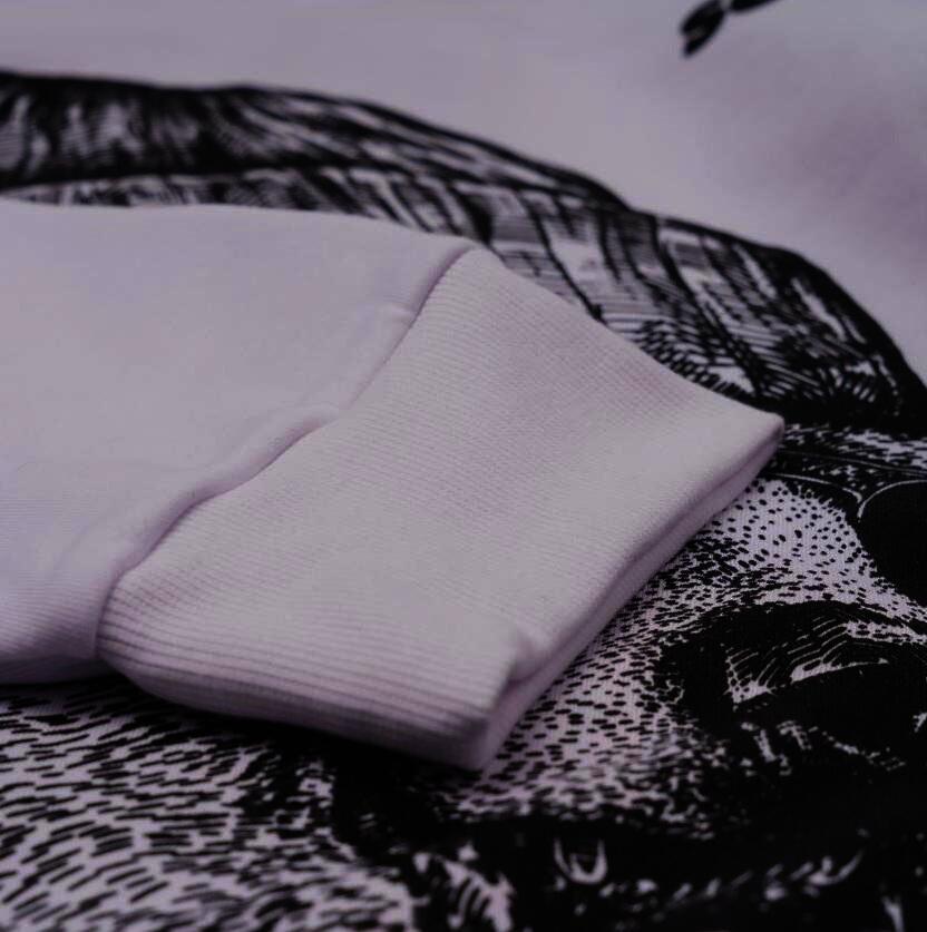 SOLLSO. Hoodie „Winterbear“, Farbe Melange White, Größe 3XL