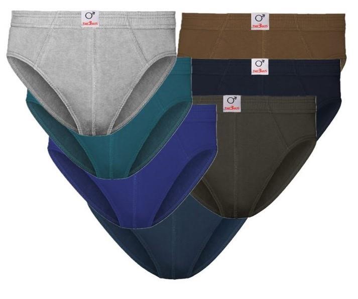 Herren Sport Slips Art.580. farbig sortiert, 3x3er-Pack, Gr.12