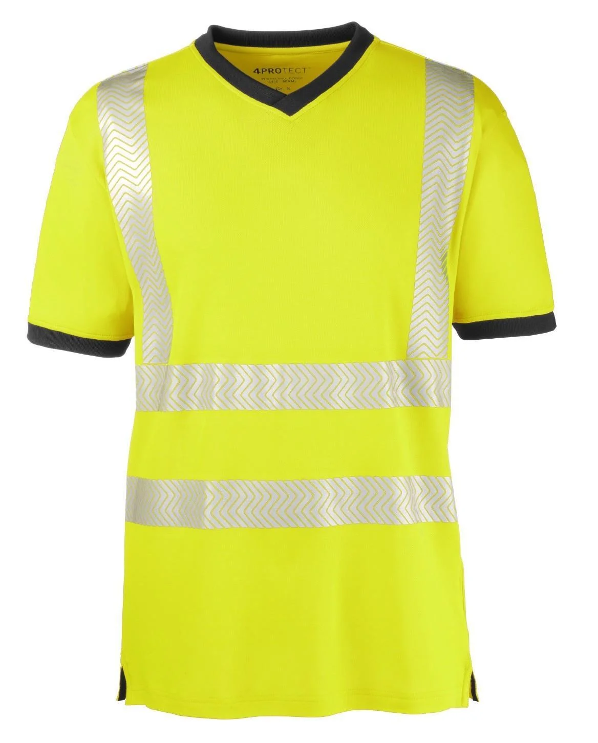 4PROTECT® Warnschutz T-Shirt mit UV-Schutz, leuchtgelb, Gr.6XL