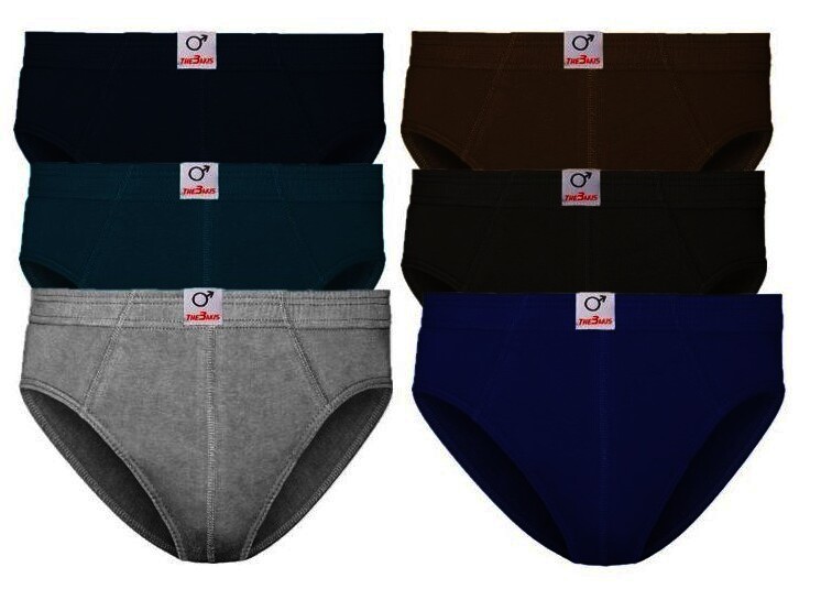 Herren Sport Slips Art.580. farbig sortiert, 3x3er-Pack, Gr.8