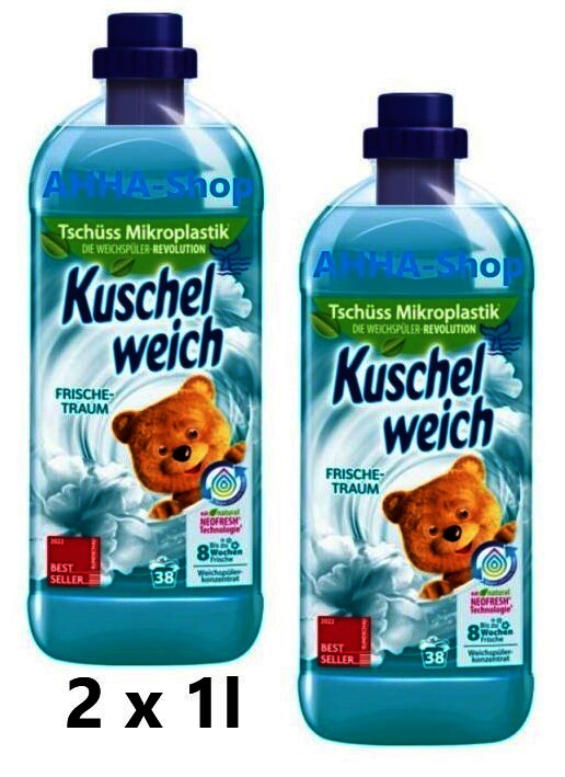 Kuschelweich Weichspüler "Frische-Traum". 2 x 1l Flasche