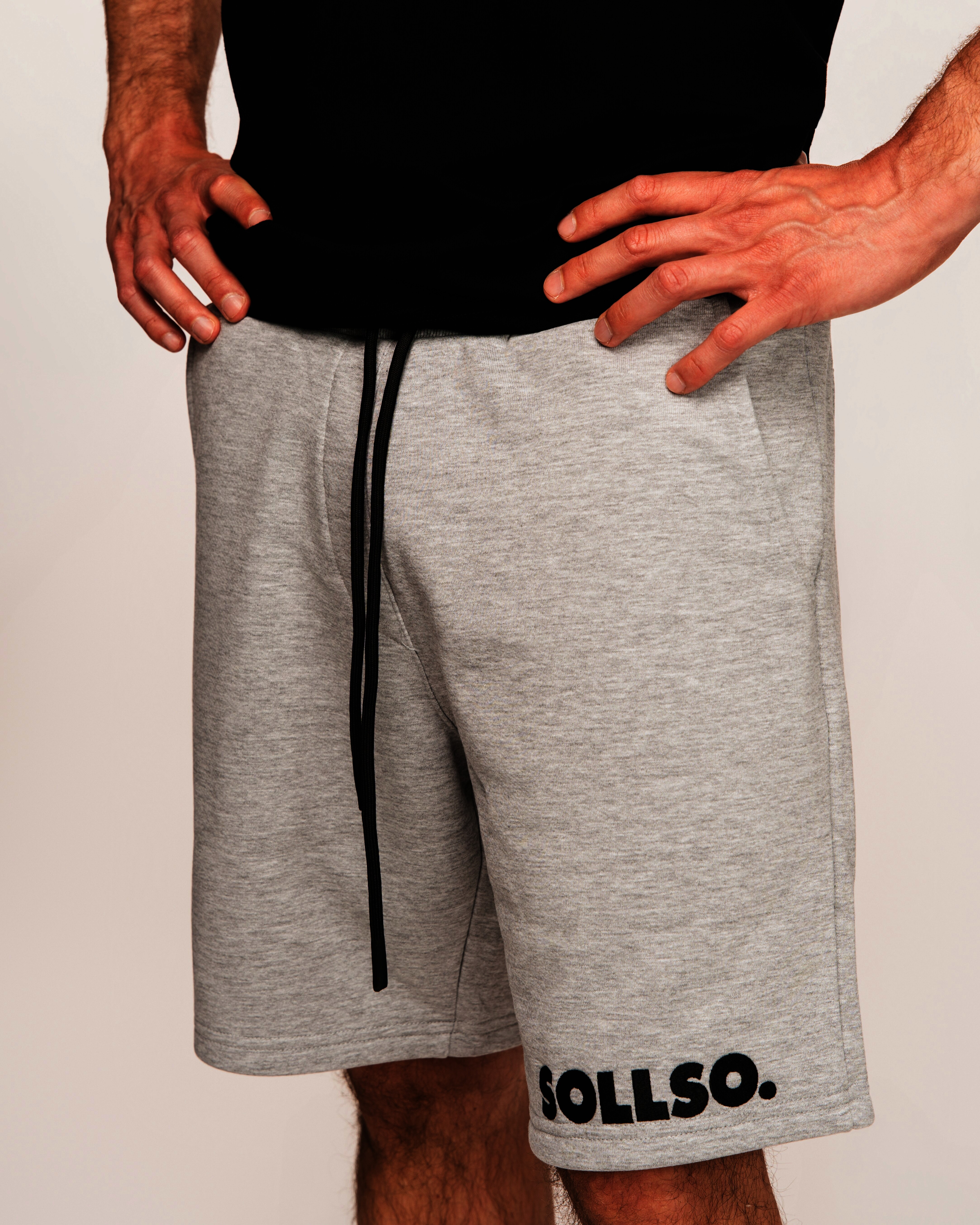 Sweatshorts „SOLLSO.“, Grau Melliert, Gr.L